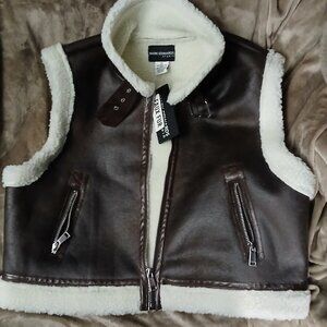 Mark Edward Studios Faux Fur Vest, Size XL, New With Tags